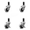 Service Caster 2 Inch Thermoplastic Wheel 1-1/8 Inch Expanding Stem Caster Set with 2 Brakes SCC-EX05S210-TPRS-118-2-SLB-2 - alternate 1